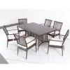 Cheap hot rattan/ wicker furniture 7 pcs outdoor dining Set