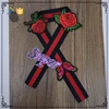 Classic Colorful Polyester Webbing with mini rose patches for Clothes tie