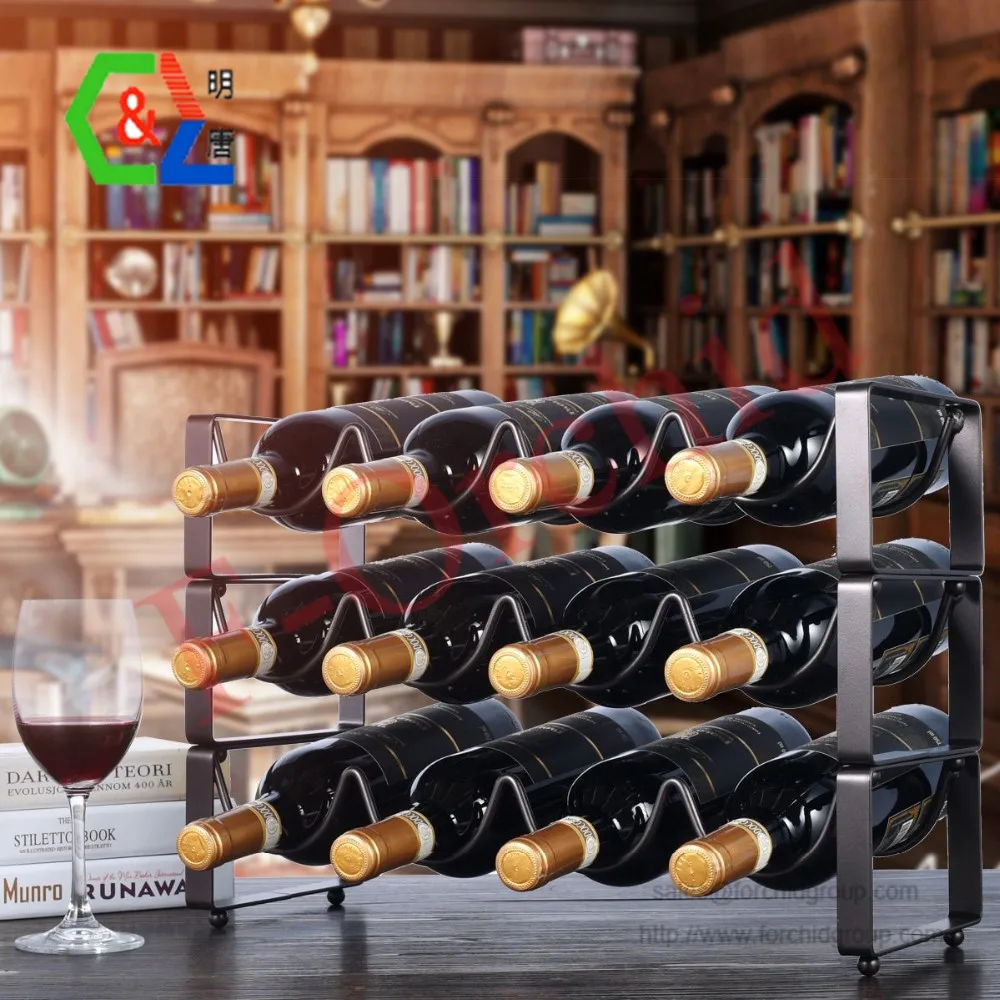 3 Tier Stackable Wine Rack,Countertop Wine Holder Storage Stand