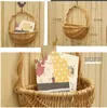 100%Handmade wicker wall hanging basket wall hanging decorative flower basket indoor
