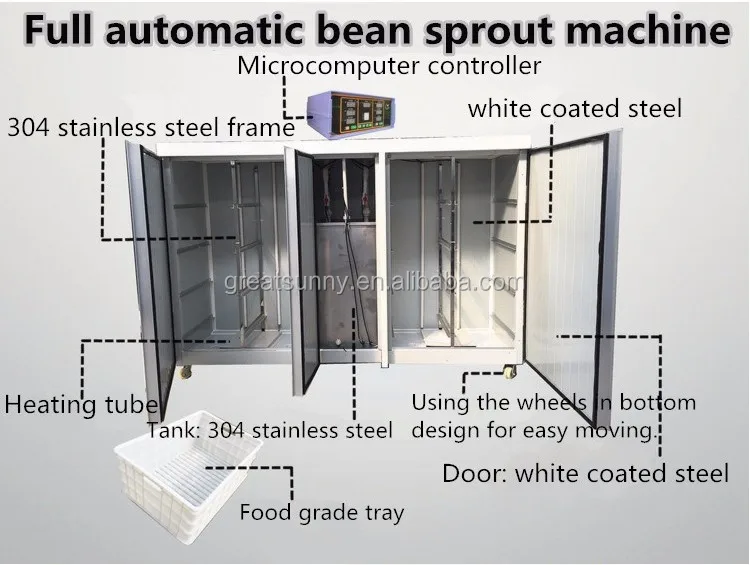 
Ozone sterilization /bean sprout growing machine /automatic mung bean sprout machine 