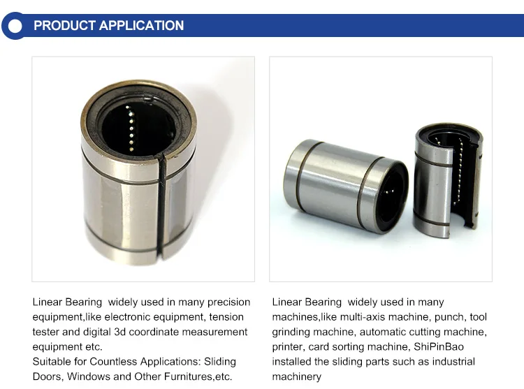 Free sample shaft linear ball bearing LM4UU LM6UU LM8UU