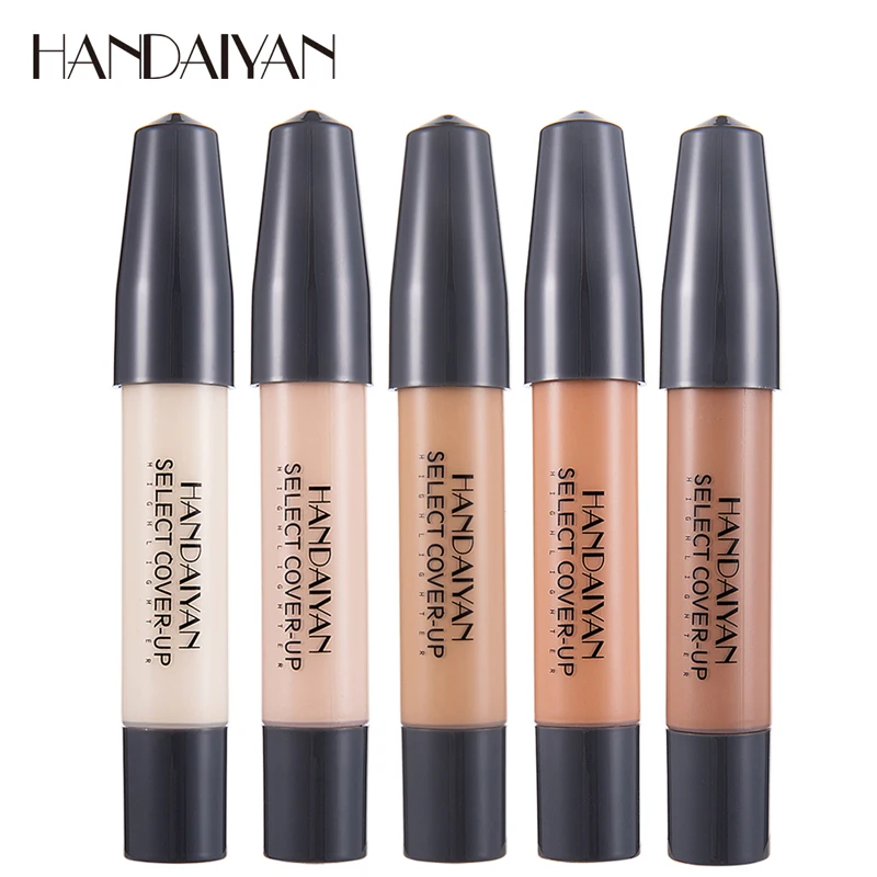 

HANDAIYAN 12 Colors Highlight Brightening Liquid Foundation Makeup Oil Control Liquid Contour Make Up Dark Foundation