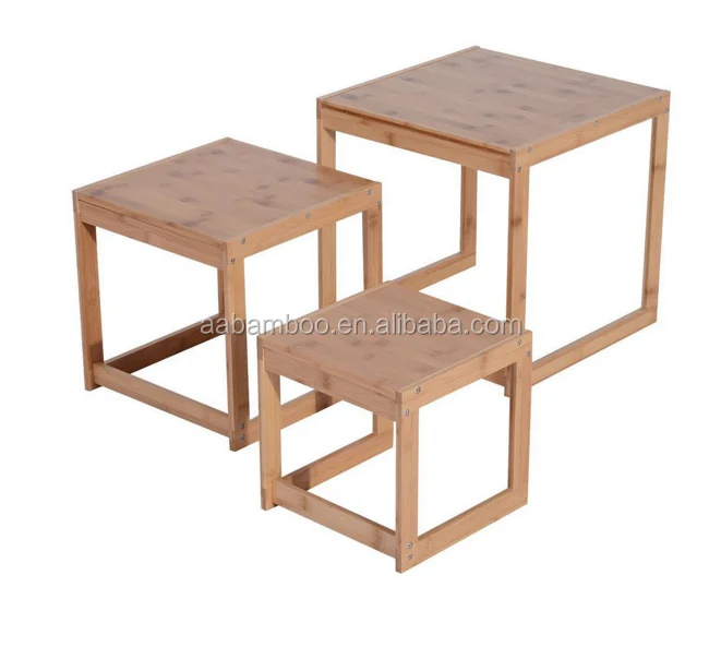 Bamboo 3pcs Nesting Table Set Living Room Table Set Buy Bamboo Nesting Table,Bamboo Living
