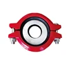 Different size approved JIS Grooved rigid Mech tee coupling Clamp for Pipe fire safety
