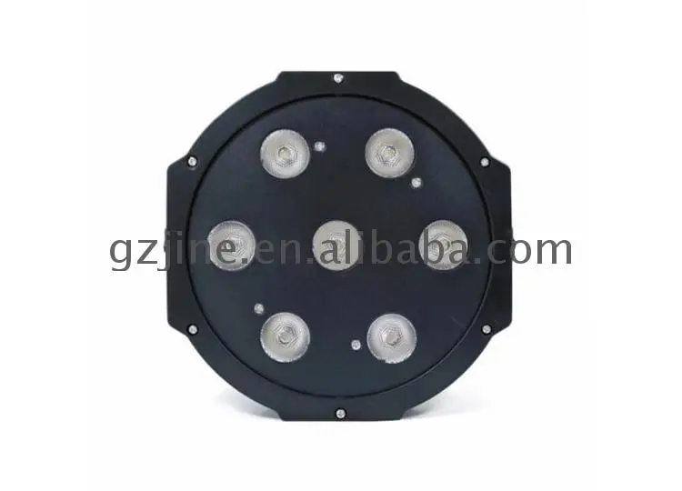 7pcs 9w rgvw par light