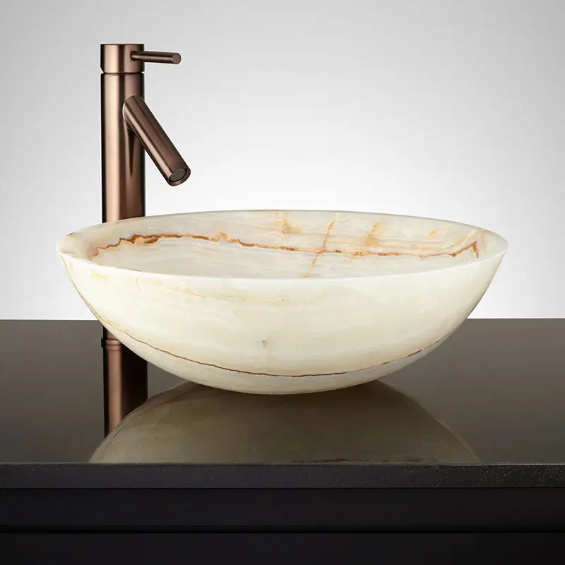 Polished White Onyx Bathroom Vessel Sink Buy Bathroom Onyx Vessel