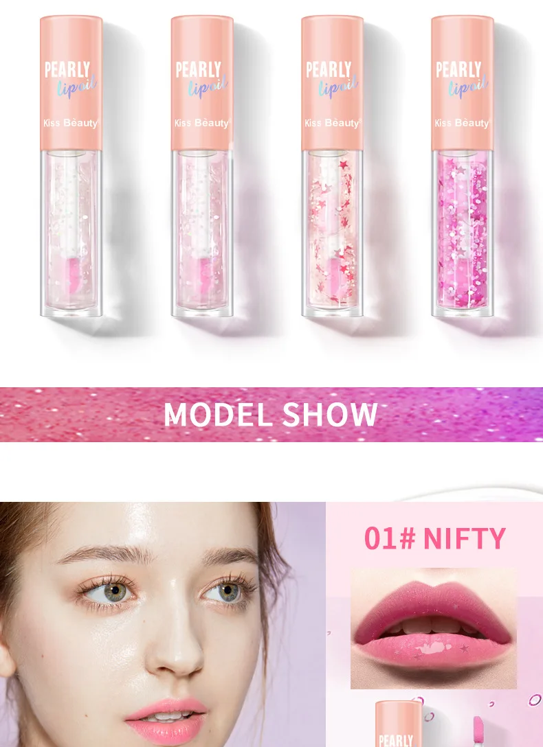New Private Label Make Up Natural Clear Shiny Moisturizing Discoloration Lip Gloss with Glitter Shine.jpg