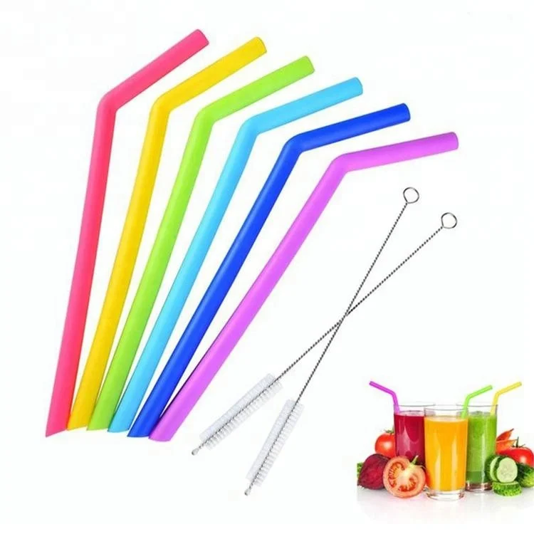 Bpa Free Reusable Silicone Drinking Straws Flexible Silicone Rubber