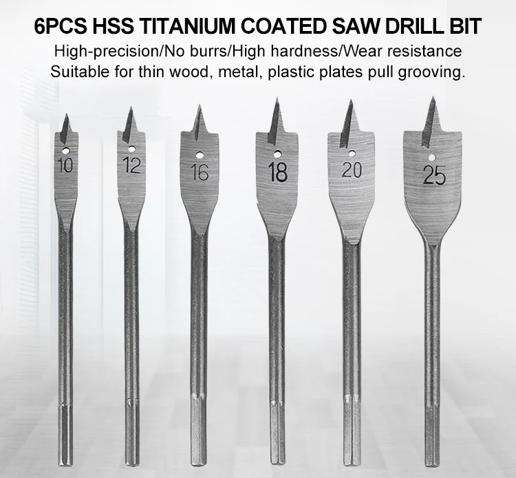 5pcs Wood Metal Drilling Spade Drill Bit Set Buy Spade Drill Bit