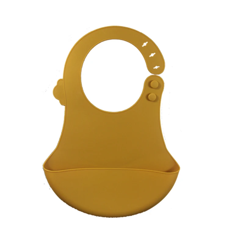 

Amazon Hot Selling Waterproof Soft Silicone Baby Bib for Sale, Any pantone colors