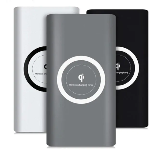 

10000mAh Qi Wireless Charger Portable Wireless Power Bank Type-c and micro input 2.1A Powerbanks