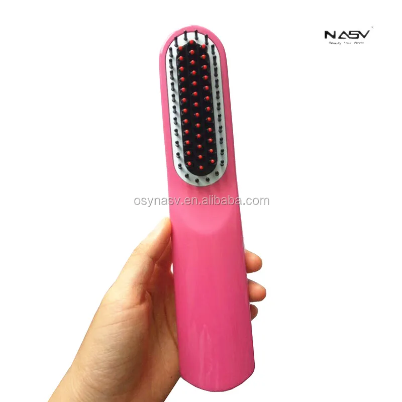 

2019 New Design Mini USB For Travel Hair Styling with CE / RoHS LCD Portable Mini USB Hair Straightener Brush, Black/pink/blue