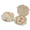 Child Kids Tooth Storage Holder Organizer(Boy, English) Baby Teeth Keepsake Boxes Wooden Tooth Fairy Box