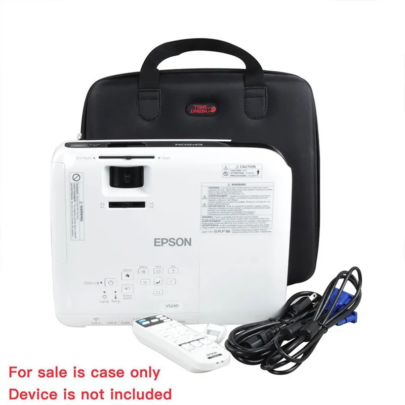 Hard Eva Travel Case For Epson Vs240 / Vs250 Svga 3lcd Projector 3000 Lumens Carrying Cases