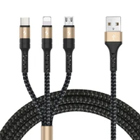 

3 in 1 Multi Type C Cable Charger Micro USB Data Sync Fast Charging for iPhone Android