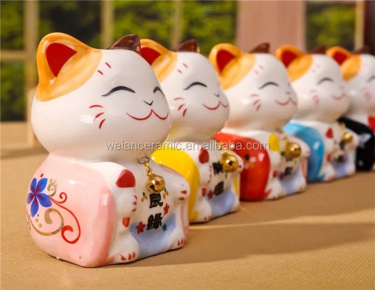 
ceramic lucky cat porcelain gift for home decor 