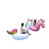 An inflatable unicorn floats pool floater