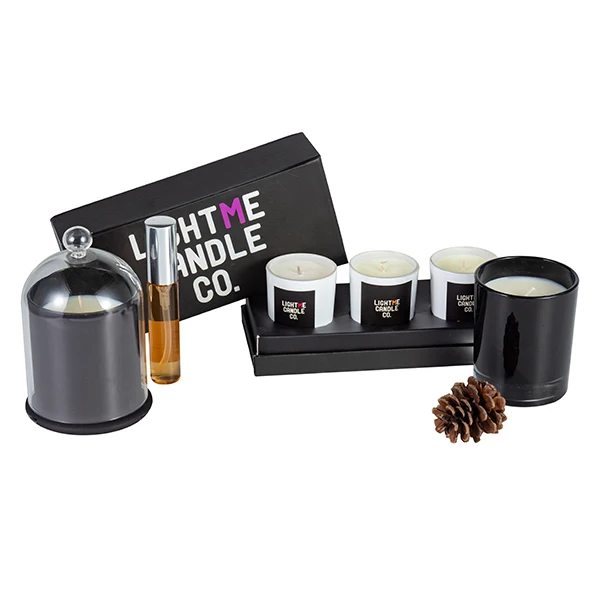 three scented candle in one gift box