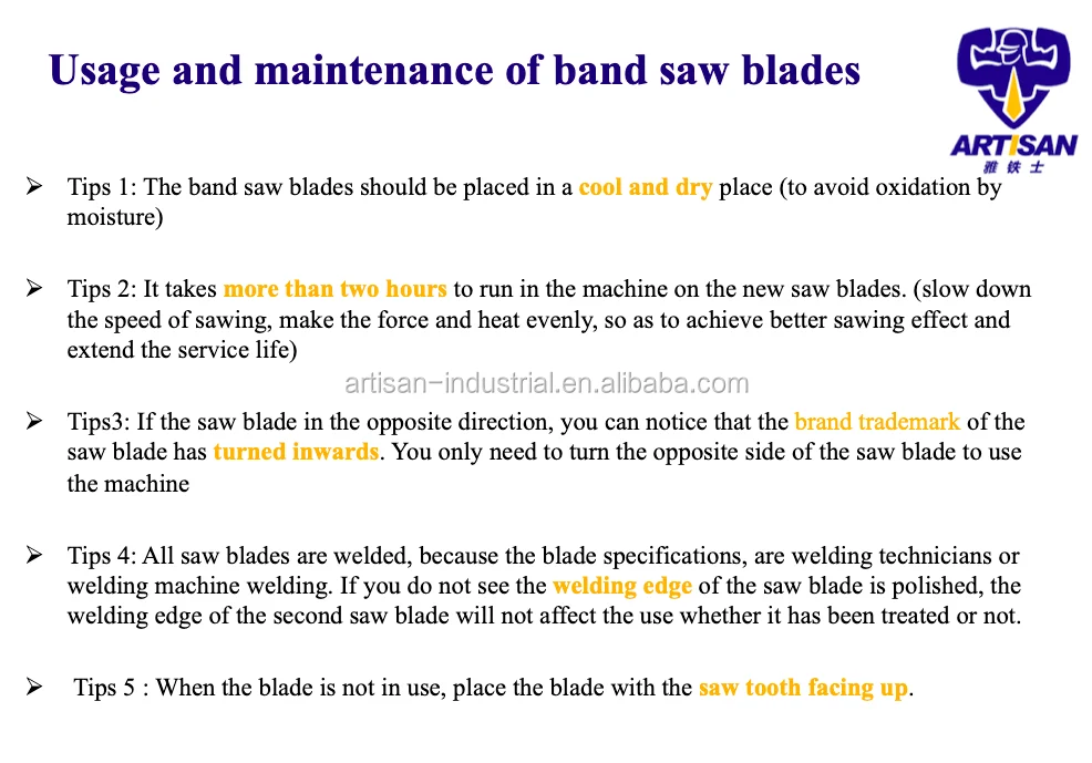 wood cutting band saw blades for sale