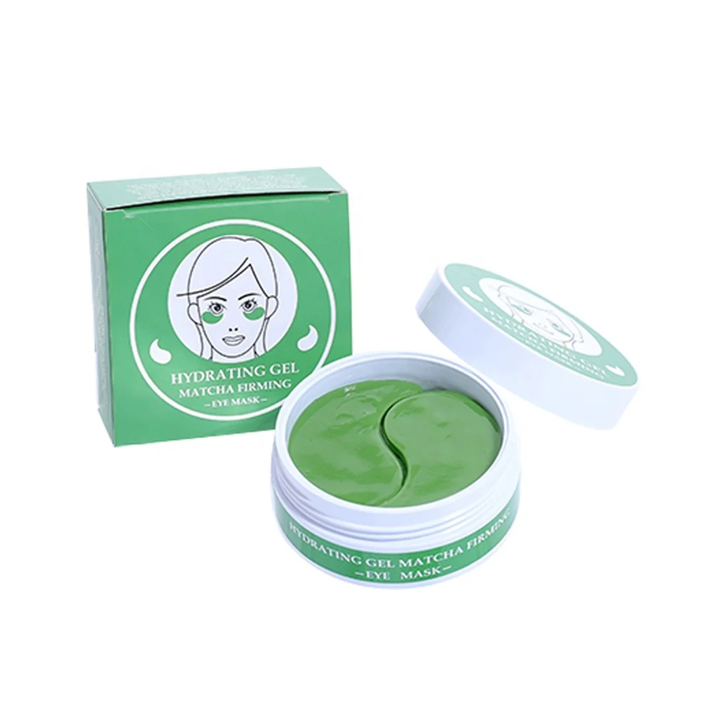 

Private Label Custom Green Tea Matcha Firming Hydrating Crystal Collagen Gel Eye Mask Pads, N/a
