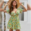 GC-66870144 Wholesale New Design V Neck Sexy Short Sleeve Women'S Clothing Women Summer Dresses Party Wear