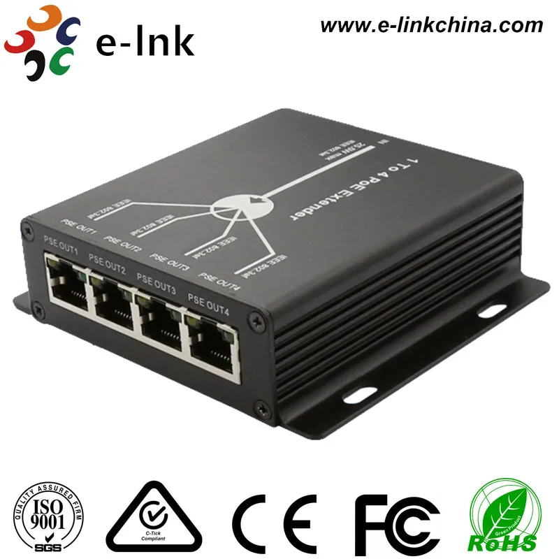 

10/100M 4 Port PoE Extender for POE IP camera