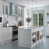 Classic French Kitchen Furniture White Quartz Table Top Kitchen