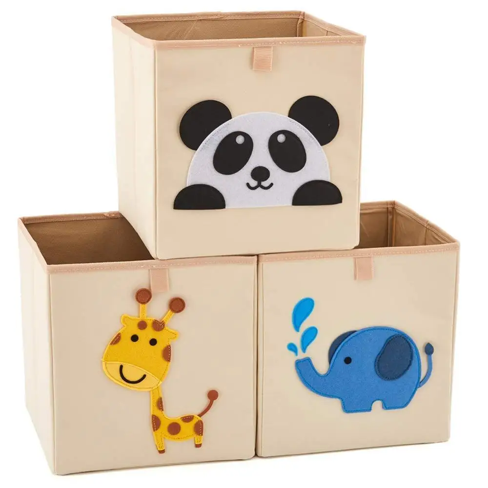 

Hot sell toy organizer fabric foldable felt storage box, Customized