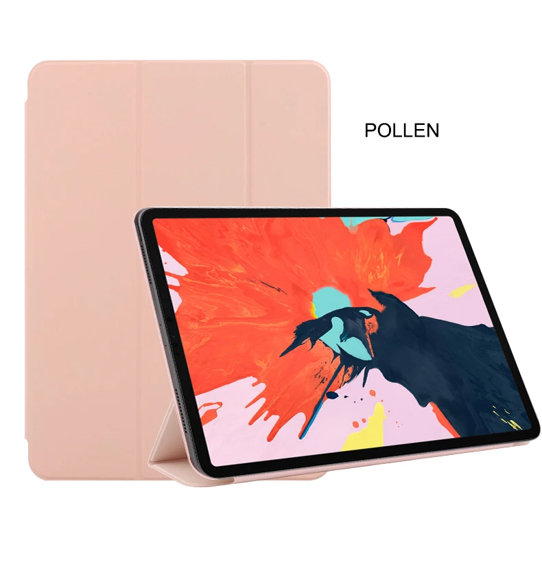 

New arrival pu leather magnetic smart folio for iPad pro 11 inches, Black;gray;pink;brown;green