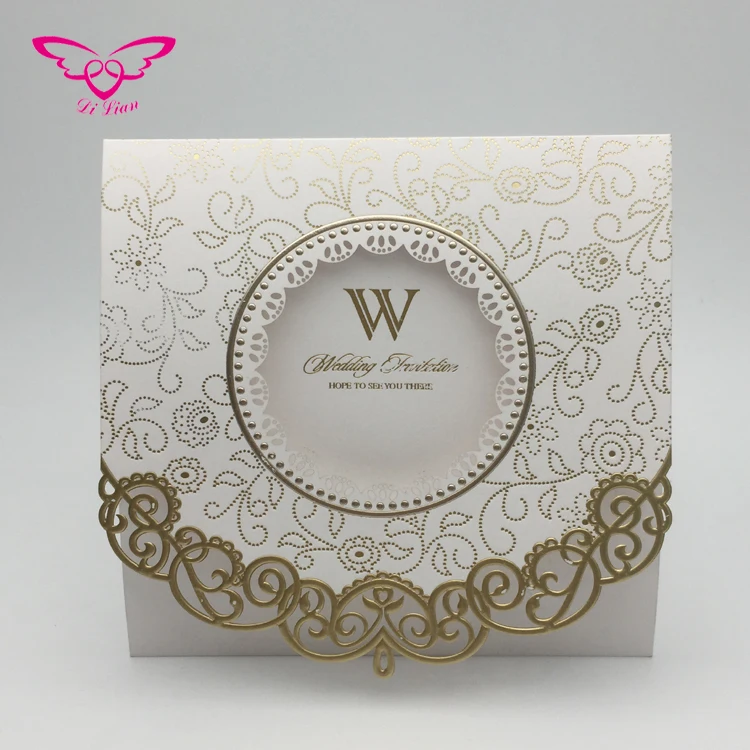 
Three Fold Bright Blue Elegant Card Invitation Wedding 