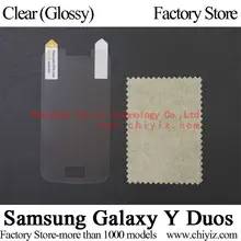 Clear Glossy LCD Screen Protector Guard Cover Protective Film Shield For Samsung Galaxy Y Duos S6102 GT-S6102 / Y Pop S6108