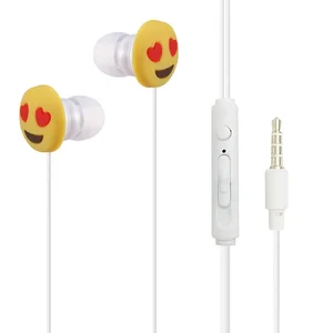 Love Eye Emoji 3D Silicone Wired Earphones