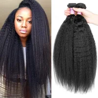 

Yvonne fashion natural hair kinky straight brazilian virgin human hair extension