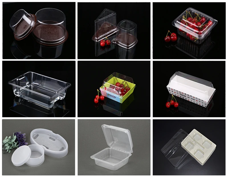 1000 gram PET transparent clamshell plastic food packaging box disposable 