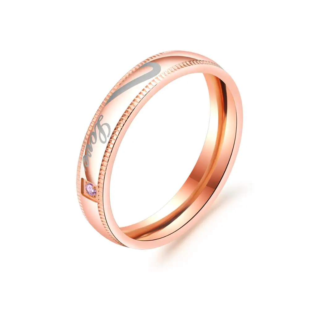 

Classic love merges Love couple ring Titanium steel lace ring, Picture