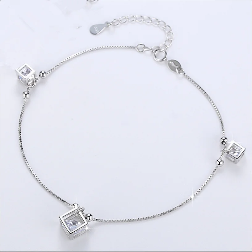 

Variety of anklets available 2018 fashion summer design anklets 925 sterling silver antique anklets for girls, White;rose gold