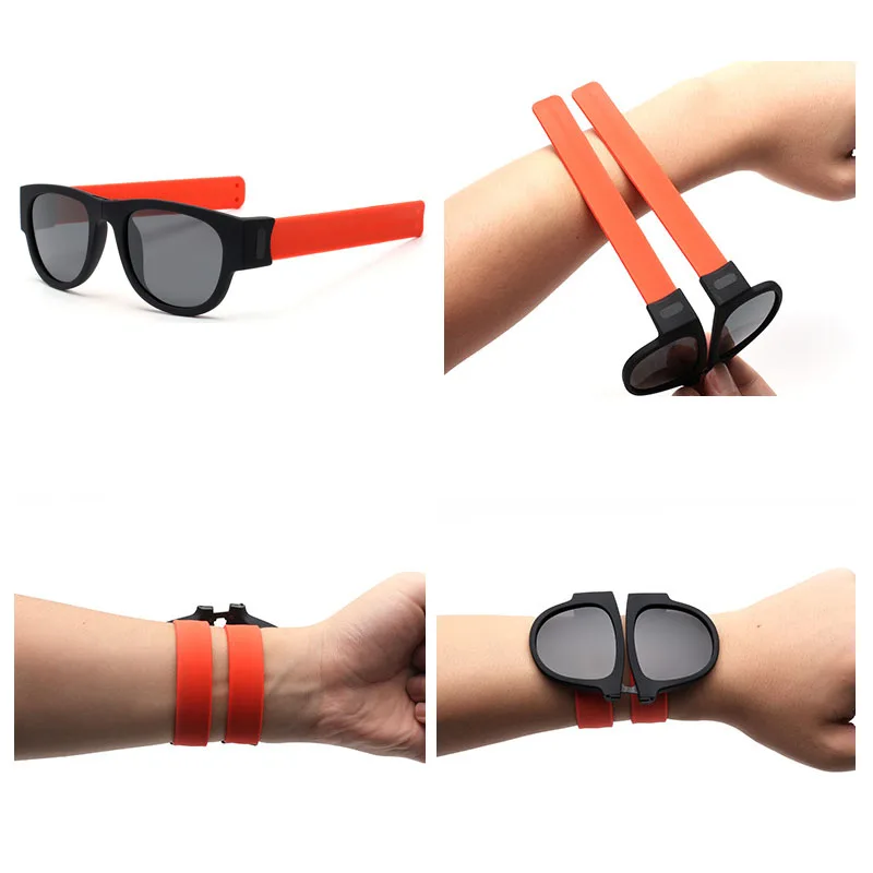 

2018 promotion fashion roll up sun glasses slap sunglasses, Customized color