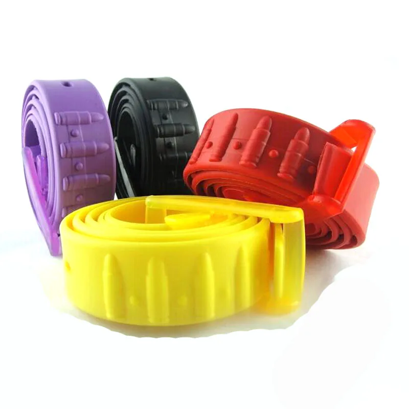 
Unisex trendy colorful wholesale silicone belt 