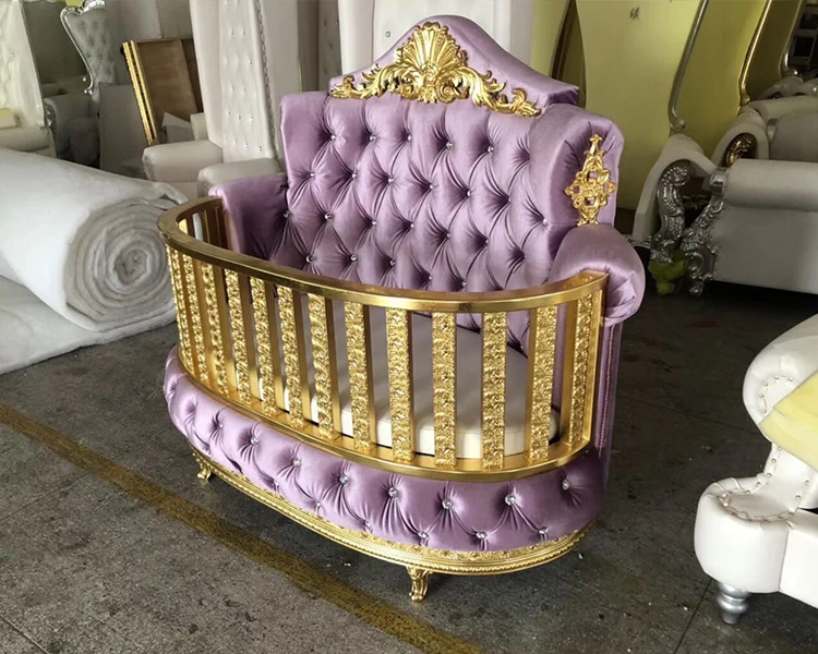 velvet baby crib