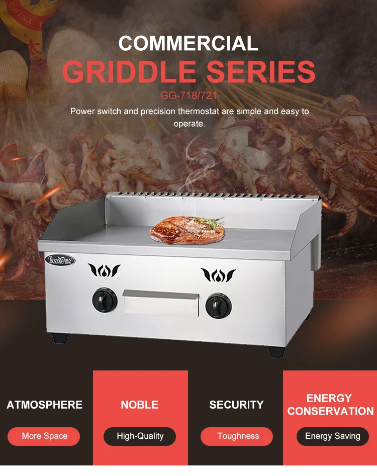 Gg718 Chinese Restaurant Equipment Commercial Induction Stainless Steel Efficiency Kitchen Gas