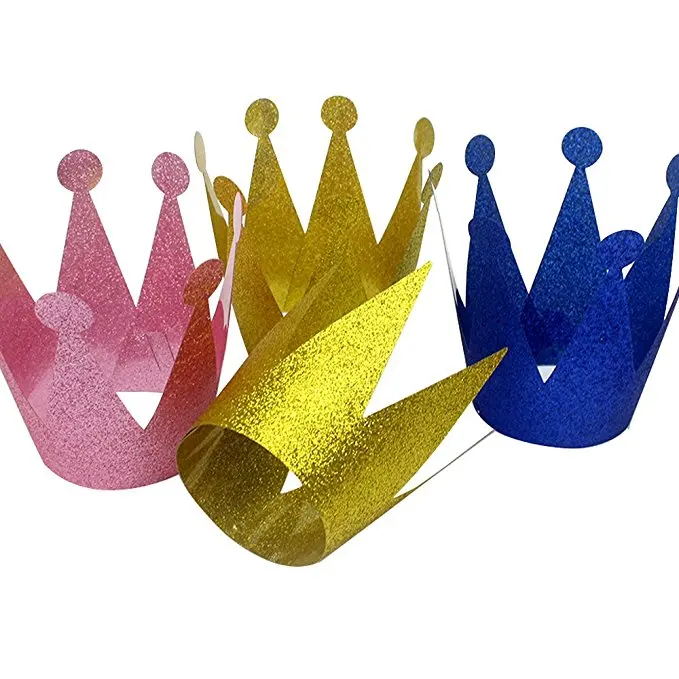 gold paper party crowns