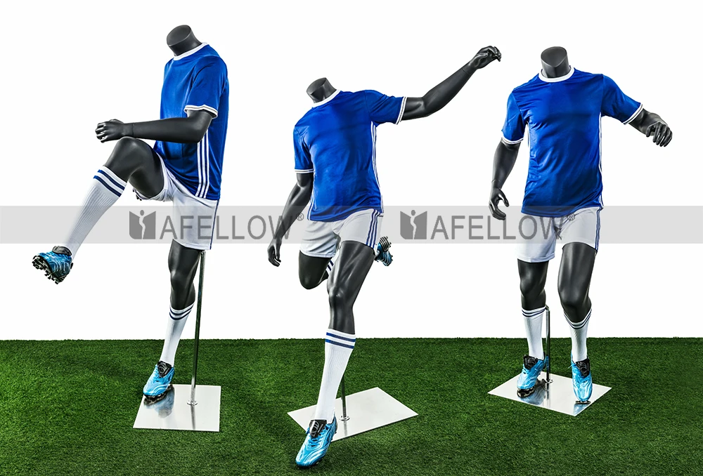 Ftm Inflatable Articulate Playing Soccer Football Sports Male Mannequin