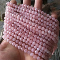 

8mm round natural imported madagascar rose quartz brilliant gemstone loose beads