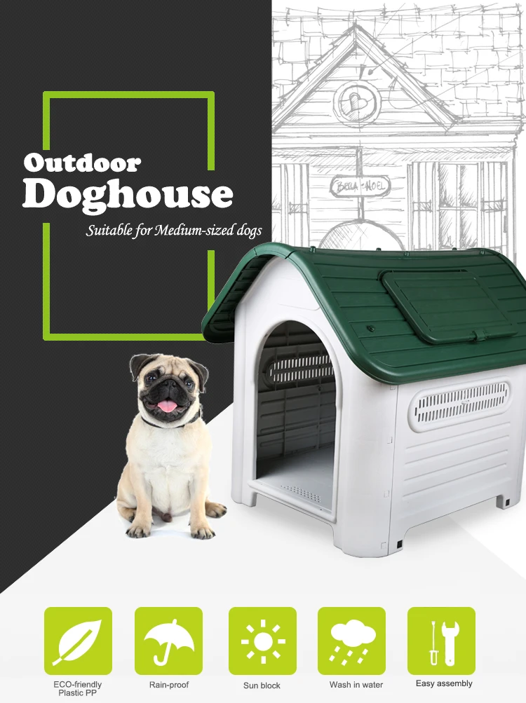 Plastic Dog House Roof Skylight Window Heated Dog Kennel Buy Plastic