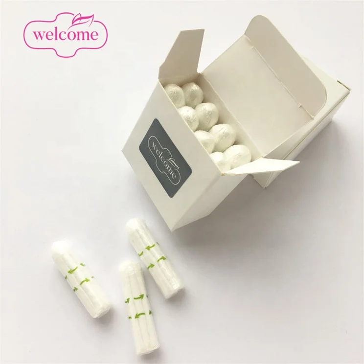 

private label custom organic tampons cotton in box