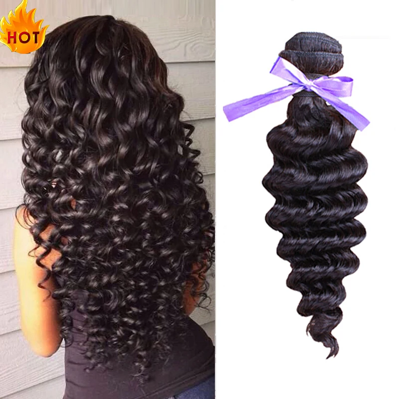 Unprocessed 6A Quality Brazilian Virgin Hair Deep Wave Human Hair Extension 3Pcs Lot Dream Remy Queen