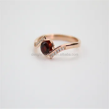 Popular Jewelry Simple Design Rose Gold Rings With Garnet Stone Buy Simple Design Rose Gold Rings With Garnet Stone Single Stone Harnet Ring Simple Design Rose Gold Rings With Garnet Stone Product On