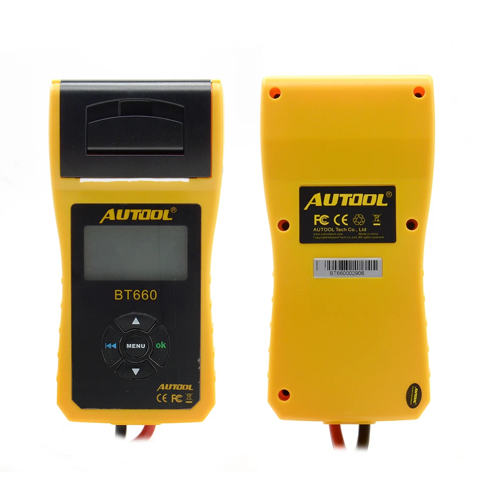 Autool BT-660 12V/24V Car Battery System Tester Charging Test Printer Free US