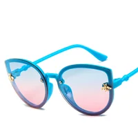 

Children's multicolor Sunglasses 3-8 years old Baby oculos Cartoon bees Gafas De Sol Boys Girls Cool cat eye goggle
